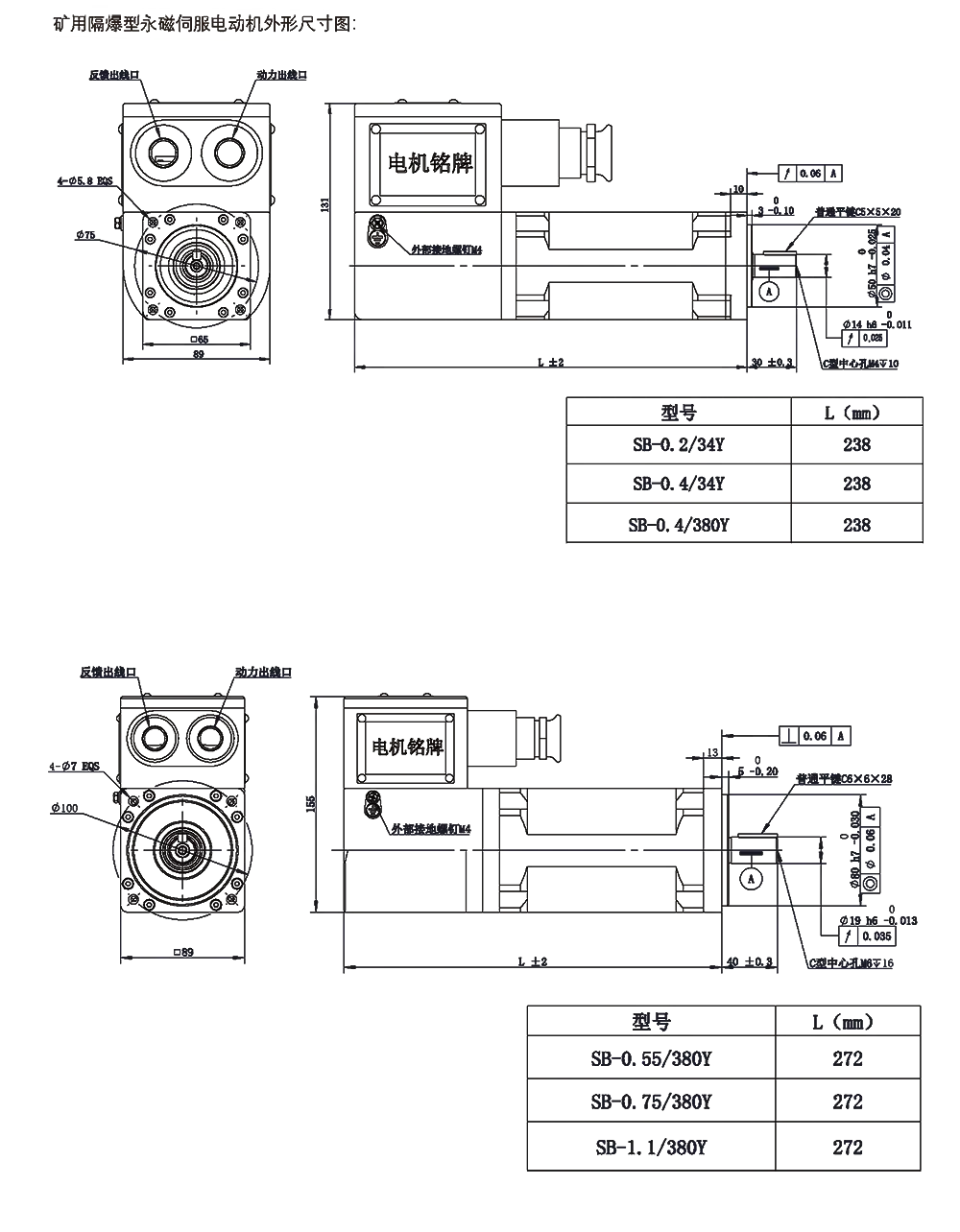 矿用防爆伺服电机图纸
